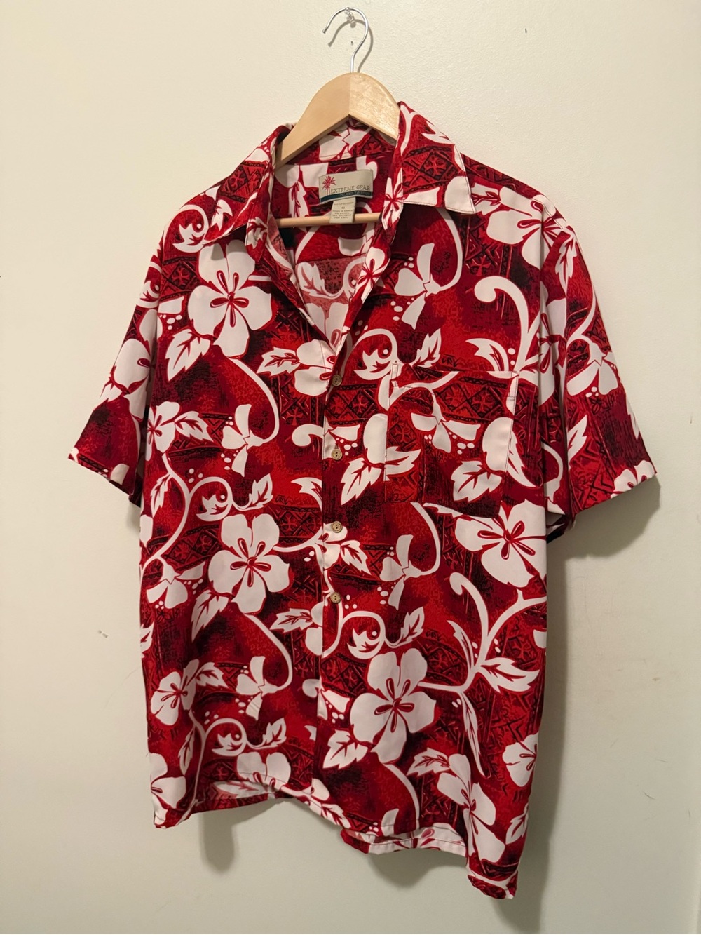 Vintage Hawaiian Extreme Gear Floral Button-Up Shirt